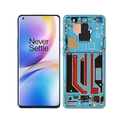 For OnePlus 8 Pro IN2023 Digitizer Full Assembly With Frame OEM LCD Screen (Green)