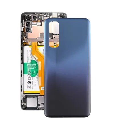 For OPPO Realme 7 / RMX2155 / RMX2151 / RMX2163 Battery Back Cover (Black)