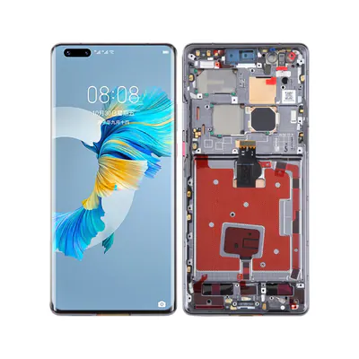 Original LCD Screen for Huawei Mate 40 Pro Digitizer Full Assembly with Frame(Black)