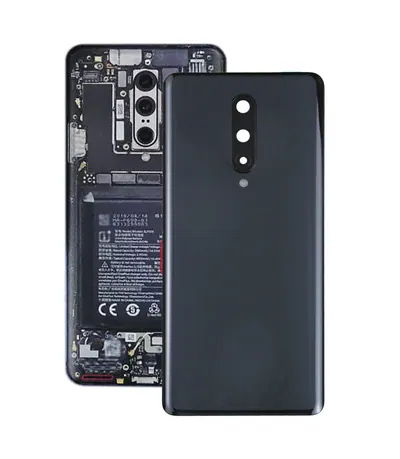 For OnePlus 8 Battery Back Cover with Camera Lens Cover (Black)