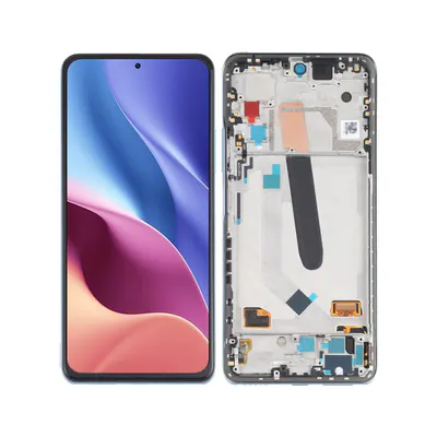 AMOLED Material Original LCD Screen and Digitizer Full Assembly With Frame for Xiaomi Redmi K40 / Redmi K40 Pro / Redmi K40 Pro+ / Mi 11i / Poco F3 / M2012K11AC M2012K11C M2012K11AG M2012K11G(Blue)