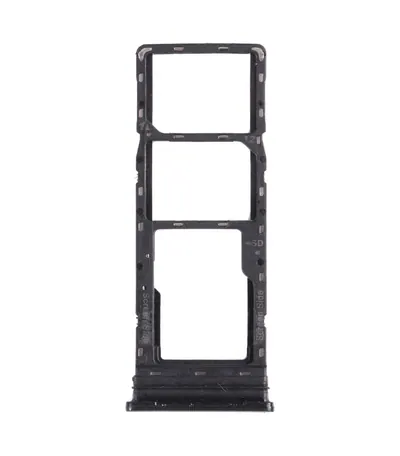 For infinix Smart 5 X657 X657C SIM Card Tray + SIM Card Tray + Micro SD Card Tray (Black)