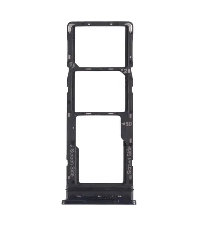For Tecno Spark 5 Air KD6a SIM Card Tray + SIM Card Tray + Micro SD Card Tray (Black)