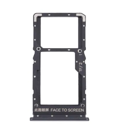 SIM Card Tray + SIM Card Tray / Micro SD Card Tray for Xiaomi Redmi Note 10 5G / Poco M3 Pro 5G / Redmi Note 10T 5G M2103K19G M2103K19C M2103K19PG M2103K19PI(Black)