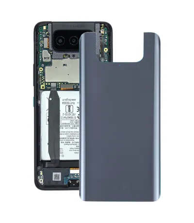 Glass Battery Back Cover with Adhesive for Asus Zenfone 8 Flip ZS672KS(Black)