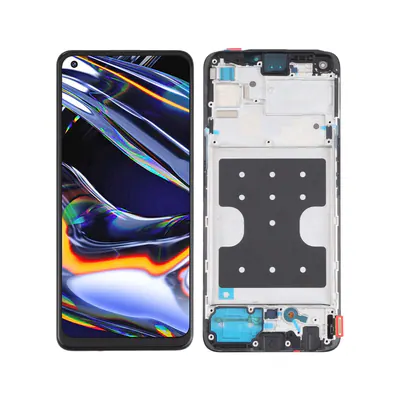 Original LCD Screen and Digitizer Full Assembly With Frame for OPPO Realme 7 Pro RMX2170
