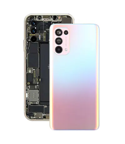 For OPPO Reno5 4G CPH2159 Original Battery Back Cover (Orange)