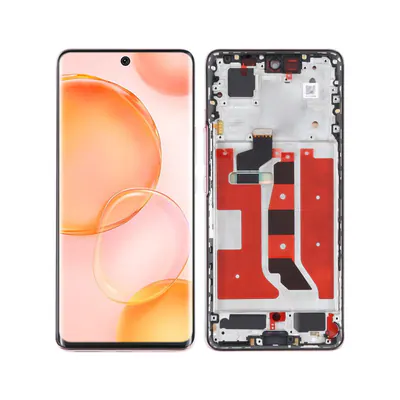 Original OLED LCD Screen for Honor 50 Digitizer Full Assembly with Frame(Pink)