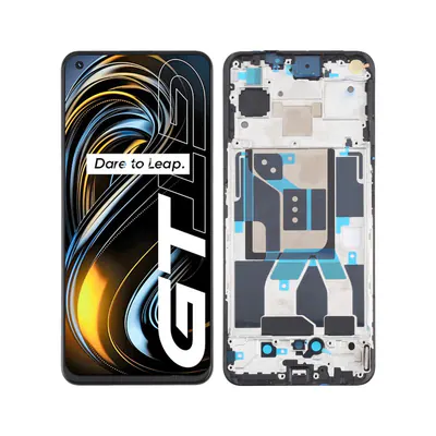 Original Super AMOLED Material LCD Screen and Digitizer Full Assembly with Frame for OPPO Realme GT 5G RMX2202