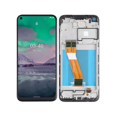 LCD Screen and Digitizer Full Assembly with Frame for Nokia 3.4 / 5.4 TA-1288 TA-1285 TA-1283 TA-1333 TA-1340 TA-1337 TA-1328 TA-1325(Black)