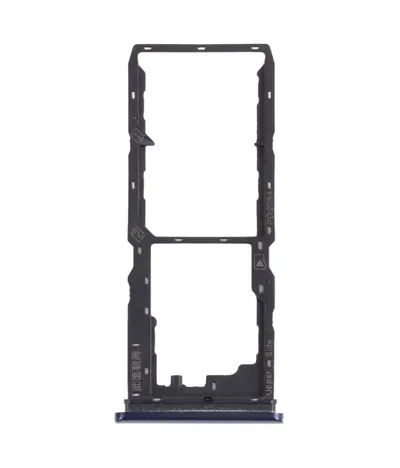 For vivo Y30 Standard / Y12s SIM Card Tray + SIM Card Tray + Micro SD Card Tray (Black)