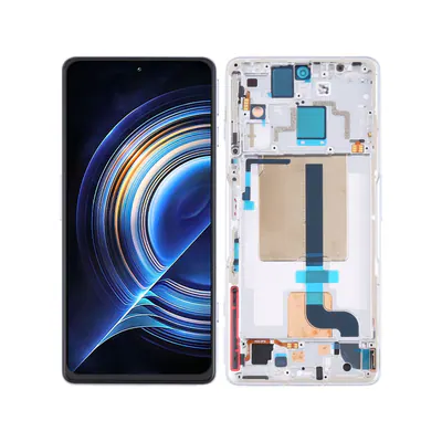 Original LCD Screen and Digitizer Full Assembly with Frame for Xiaomi Redmi K50 Gaming/Poco F4 GT(White)