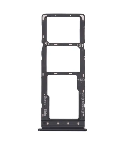 For Infinix S5 Lite X652B X652C SIM Card Tray + SIM Card Tray + Micro SD Card Tray (Black)