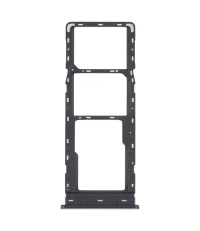 For Tecno Camon 16 Pro SIM Card Tray + SIM Card Tray + Micro SD Card Tray (Black)