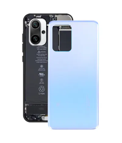 Original Battery Back Cover with Camera Lens for Xiaomi Poco X4 GT(Silver)