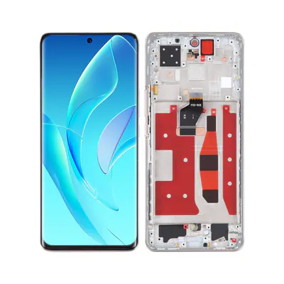 Original OLED LCD Screen for Honor 60 Pro Digitizer Full Assembly with Frame(Gold)