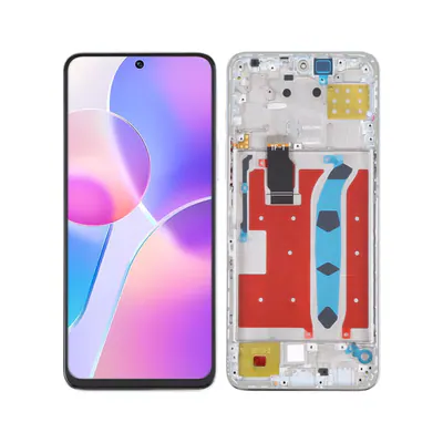 Original LCD Screen for Honor X30i Digitizer Full Assembly with Frame(Silver)