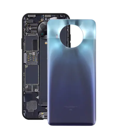 Glass Battery Back Cover for Xiaomi Redmi Note 9 Pro 5G/Mi 10T Lite 5G(Blue)