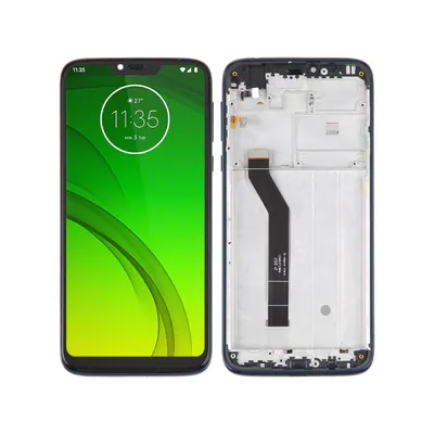 Original LCD Screen For Motorola Moto G7 Power BRA Edition Digitizer Full Assembly With Frame(Blue)