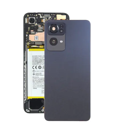 For OPPO Reno7 Pro Original Battery Back Cover with Camera Lens Cover(Black)