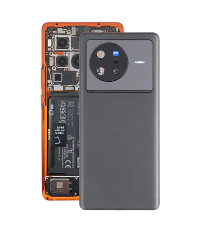 For vivo X80 Battery Back Cover with Camera Lens Cover(Black)