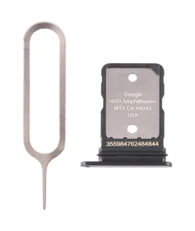 For Google Pixel 6A Original SIM Card Tray with SIM Pin (Black)