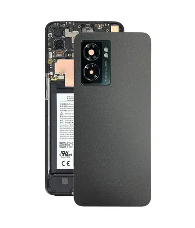 For OnePlus Nord N300 CPH2389 Battery Back Cover with Camera Lens Cover(Black)