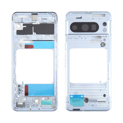 For Google Pixel 8 Pro Original Front Housing LCD Frame Bezel Plate (Blue)