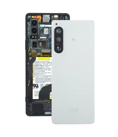 For Sony Xperia 5 IV Original Battery Back Cover with Camera Lens Cover(White)