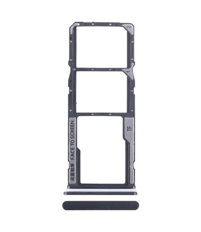 For Xiaomi Redmi Note 12 4G SIM Card Tray + SIM Card Tray + Micro SD Card Tray (Black)