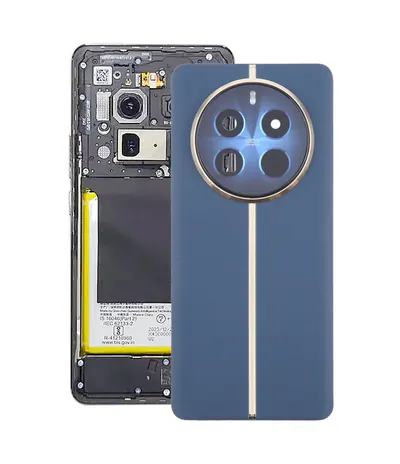 For Realme 12 Pro+ Original Battery Back Cover with Camera Lens Cover(Dark Blue)