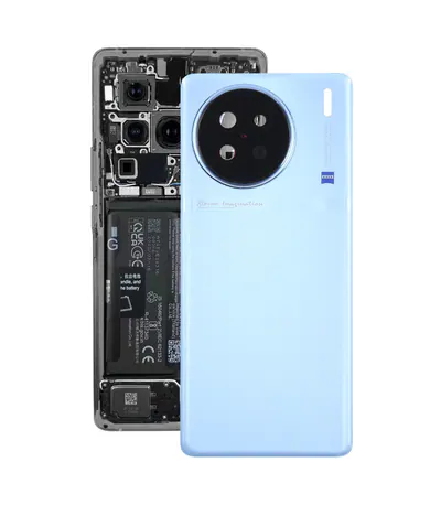 For vivo X90 Battery Back Cover with Camera Lens Cover(Blue)