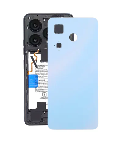 For itel P55 A666L Original Battery Back Cover(Blue)