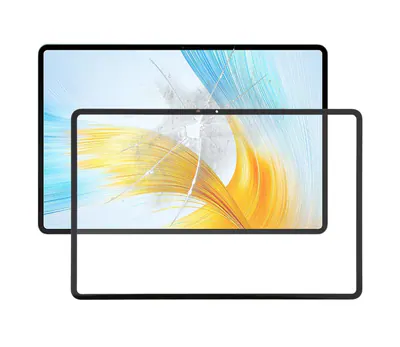 For Honor MagicPad 13 GDI-W09 Front Screen Outer Glass Lens with OCA Optically Clear Adhesive (Black)