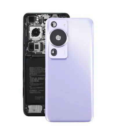 For Huawei P60 Pro Battery Back Cover with Camera Lens Cover(Purple)