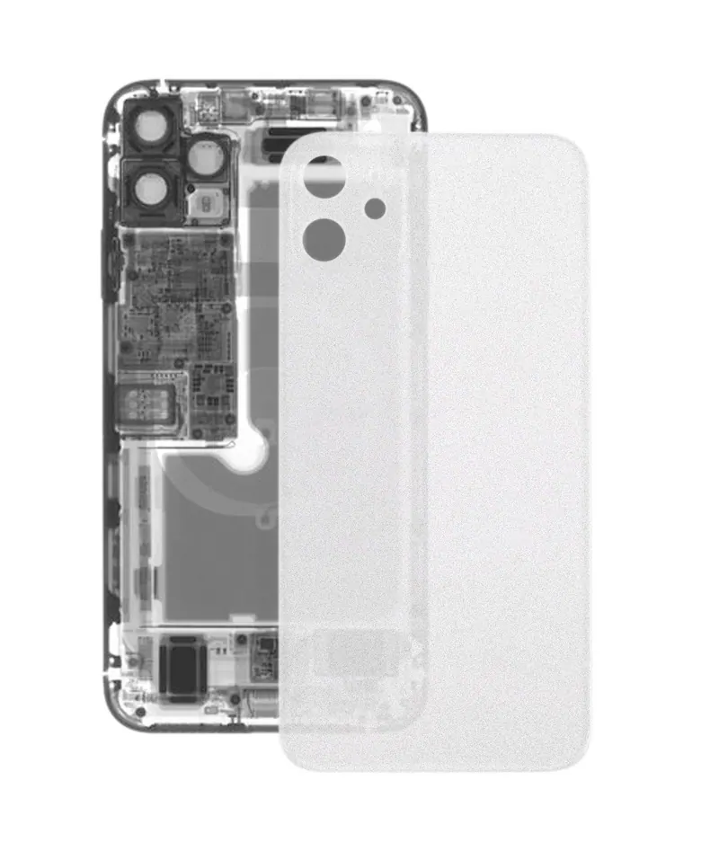 Transparent Frosted Glass Battery Back Cover for iPhone 11(Transparent) — image 1