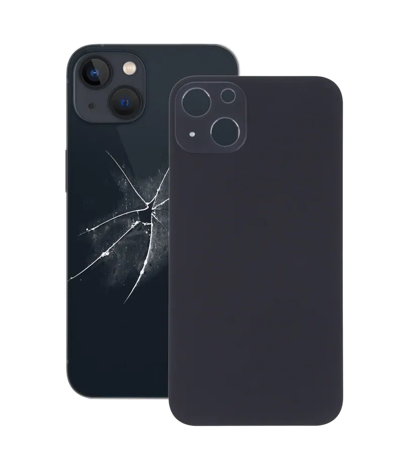 Easy Replacement Big Camera Hole Glass Back Battery Cover for iPhone 13(Black) — image 1
