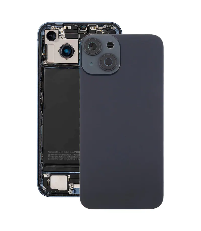 For iPhone 14 EU Version Battery Back Cover with Middle Frame(Black) — image 1