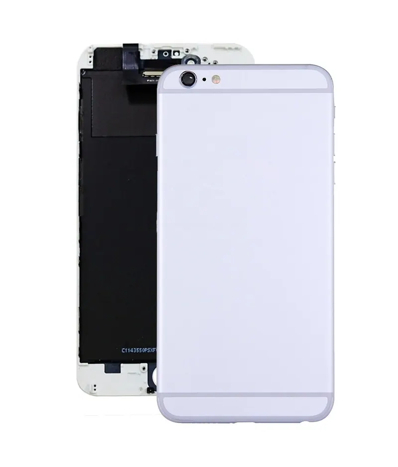 Full Housing Back Cover with Power Button & Volume Button Flex Cable for iPhone 6 Plus(Silver) — image 1