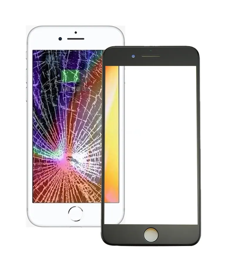 Front Screen Outer Glass Lens with Front LCD Screen Bezel Frame & OCA Optically Clear Adhesive for iPhone 8 Plus(Black) — image 1