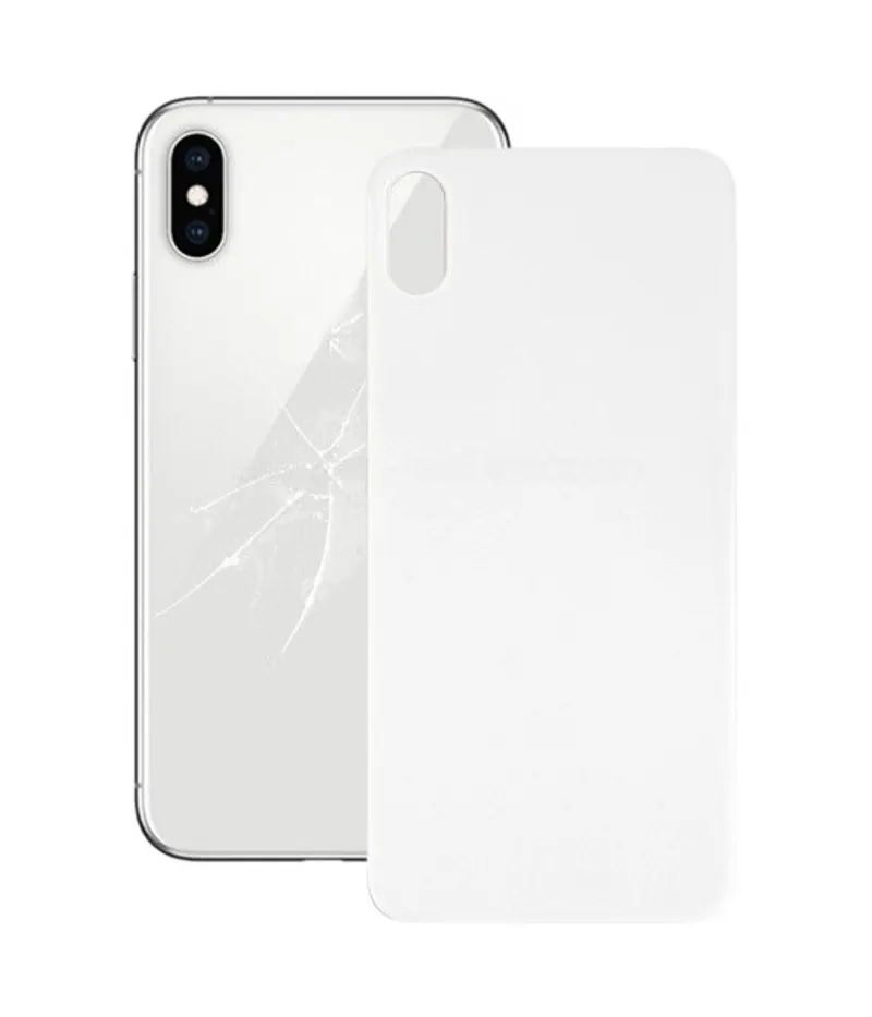 Easy Replacement Big Camera Hole Glass Back Battery Cover with Adhesive for iPhone XS Max(White) — image 1