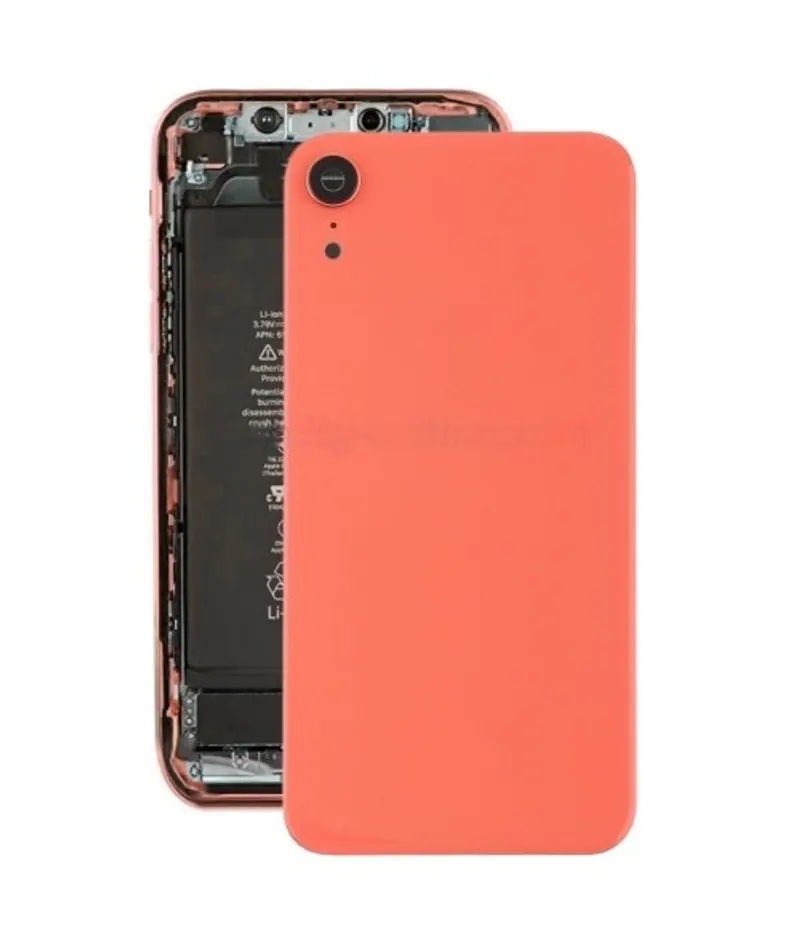 Battery Back Cover with Back Camera Bezel & Lens & Adhesive for iPhone XR(Pink) — image 1