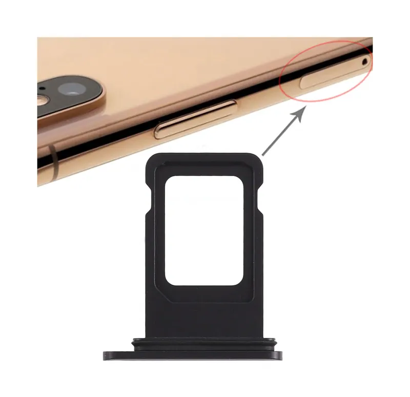 Double SIM Card Tray for iPhone XR (Double SIM Card)(Black) — image 1