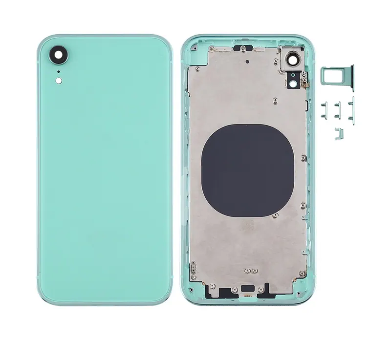 Square Frame Battery Back Cover with SIM Card Tray & Side keys for iPhone XR(Green) — image 1