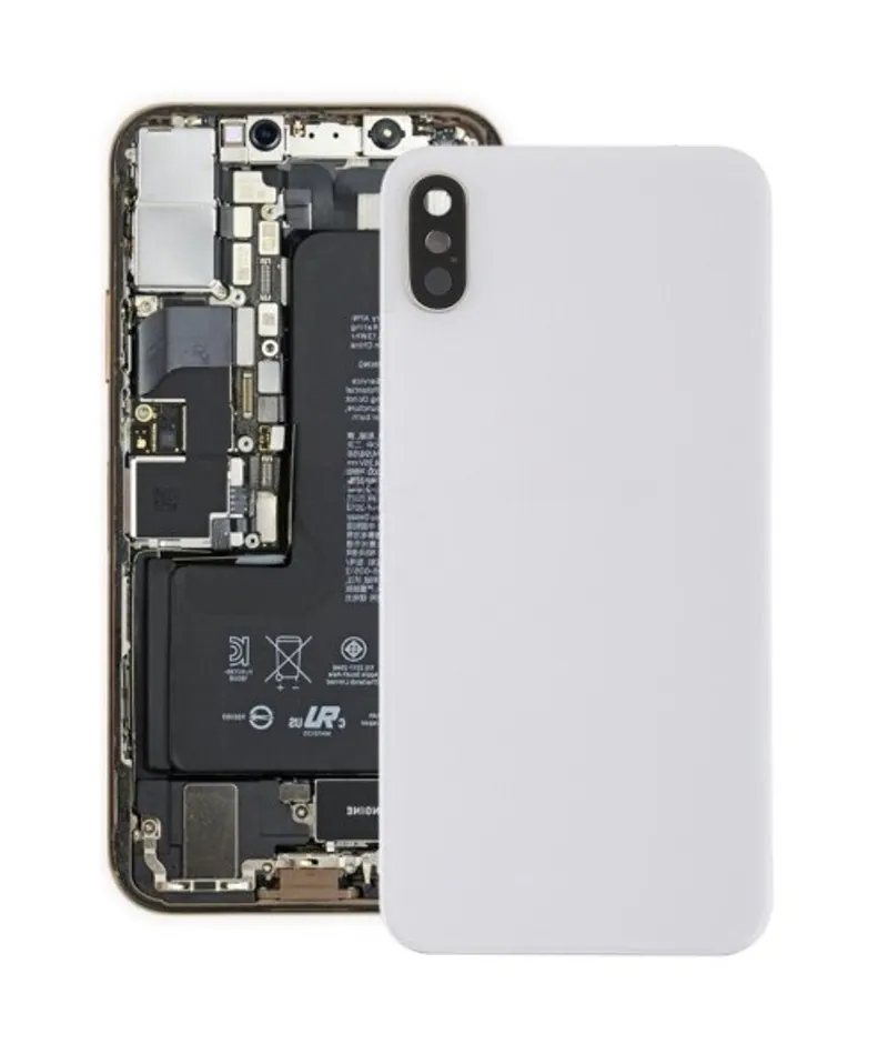 Battery Back Cover with Back Camera Bezel & Lens & Adhesive for iPhone XS(White) — image 1