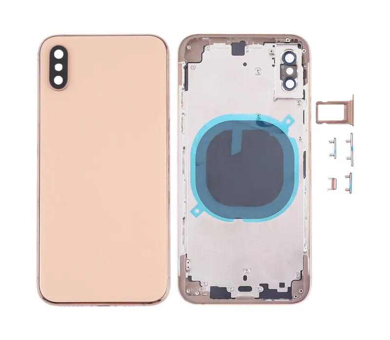Back Cover with Camera Lens & SIM Card Tray & Side Keys for iPhone XS(Gold) — image 1