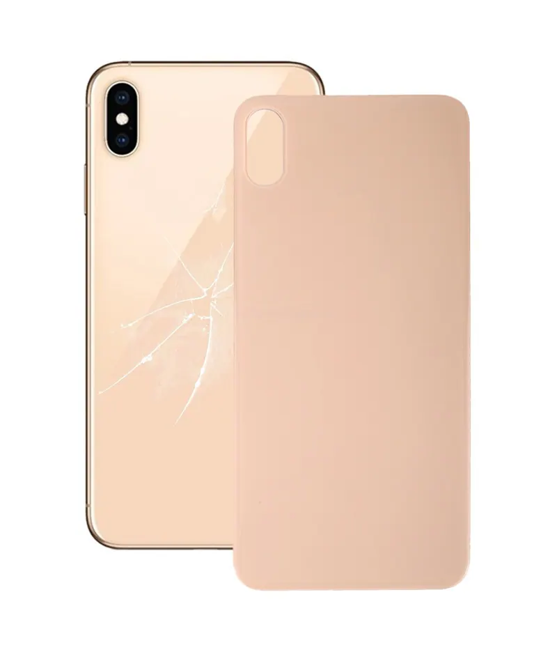 Easy Replacement Big Camera Hole Glass Back Battery Cover with Adhesive for iPhone XS(Gold) — image 1