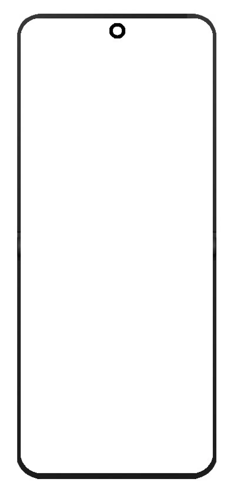 Front Glass for Xiaomi Mix Flip - Black — image 1