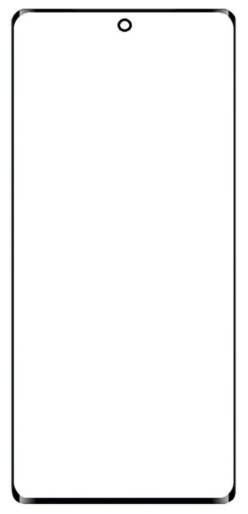 Front Glass for ZTE A41 Ultra - Black — image 1