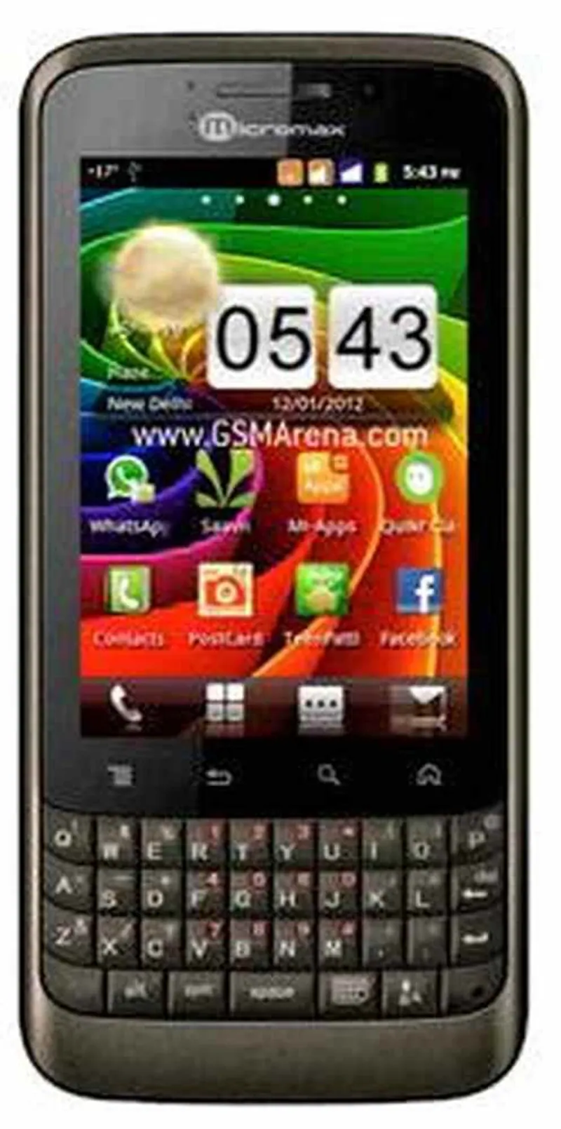 Touch Screen Digitizer for Micromax A78 - Black — image 1